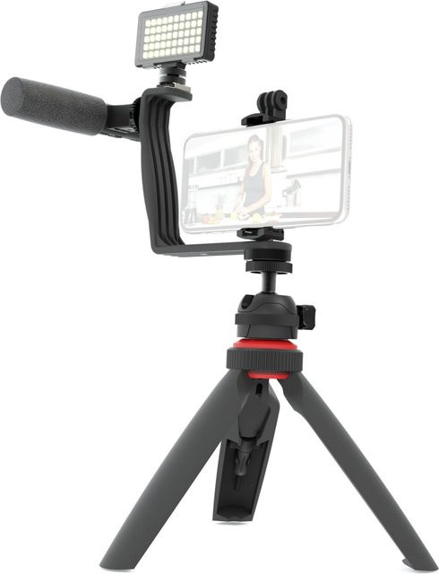 DIGIPOWER Vlogging Zubehör-Kit für Smartphones, Action-Cams und DSLR-Kameras in Schwarz - Bild 1
