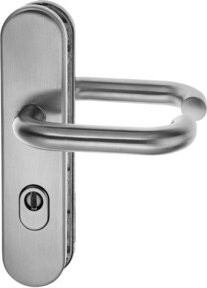 Dieckmann Schutzgarnitur Logo 8755/9203 aus Aluminium in Silber, Lochmaß: 92 mm, Einbauhöhe: 65-75 mm - Bild 1