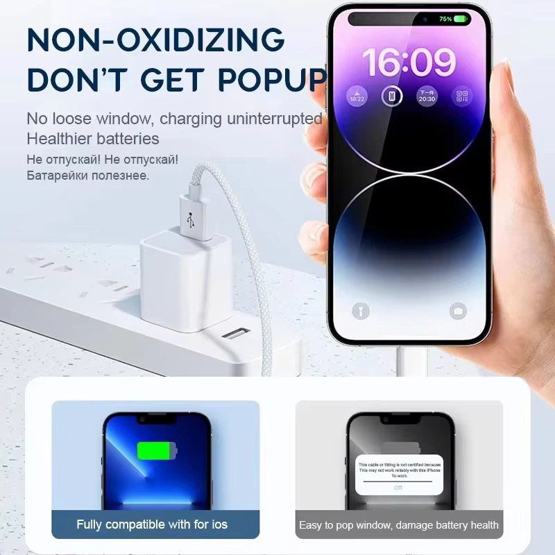 Keai USB-C auf USB-C Ladekabel 60W für Apple iPhone 16 15 14 13 12 11 Pro Max in Weiß - Bild 2