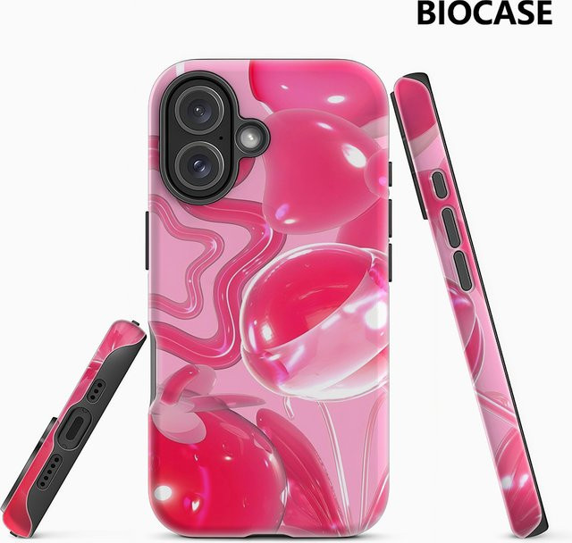 Girly Pink Candy Collection Handyhülle für Apple iPhone 17 16 15 14 13 12 11 Pro Max Plus mit doppelschichtiger Rückseite in Pink - Bild 1