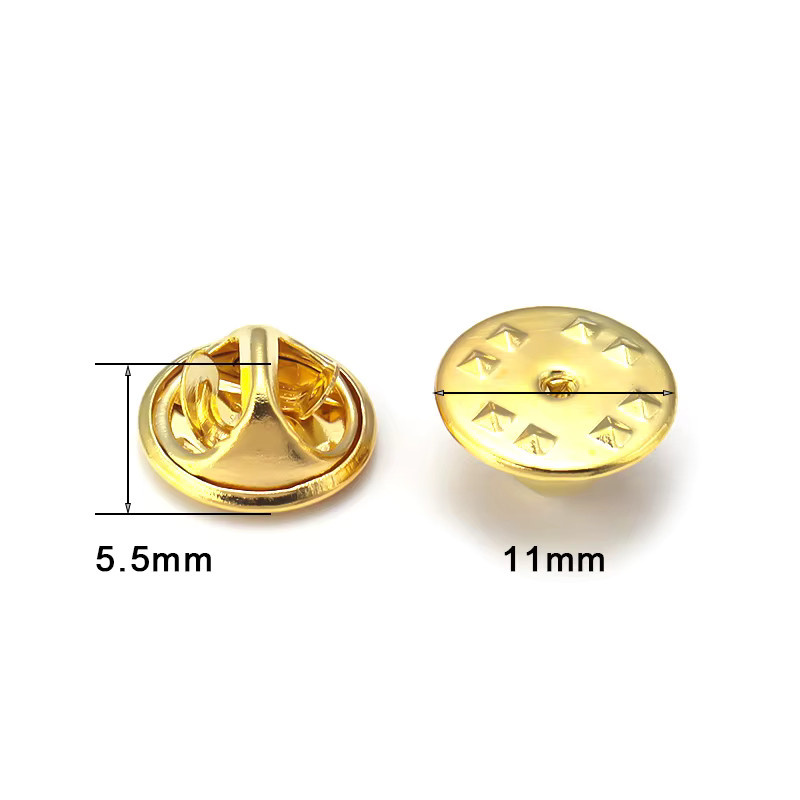 50 Schmetterlings Verschluss Brosche Pins in Gold für dein DIY Handwerk und Accessoires aus Metall - Bild 2