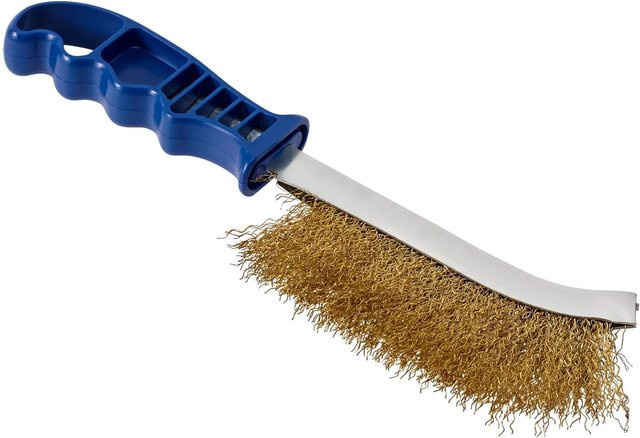 LUX-TOOLS Universal Drahtbürste aus Kunststoff in Gold und Blau - Bild 1