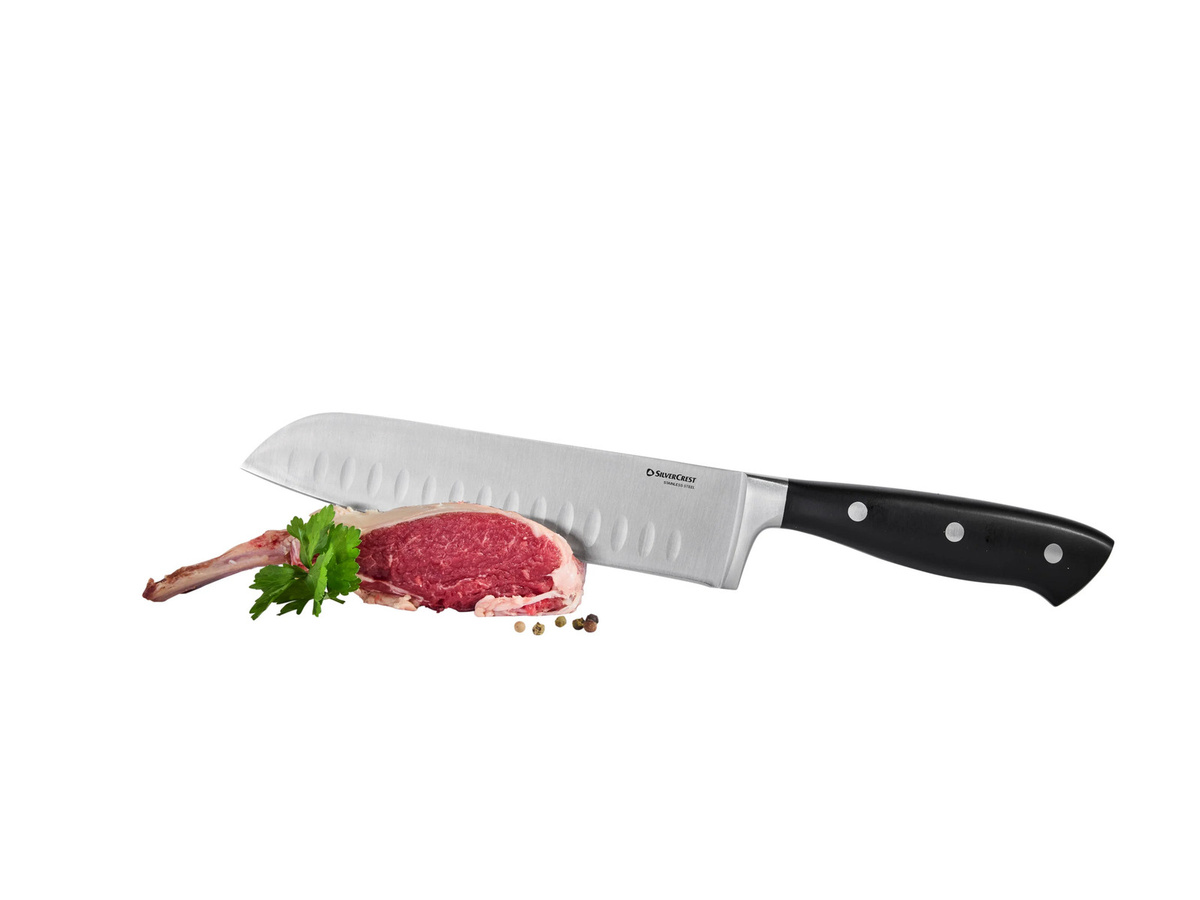 SILVERCREST Premium-Küchenmesser-Set mit Kochmesser, Santoku-Messer und Hackmesser - Bild 3