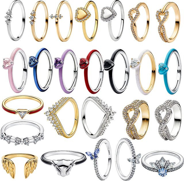 Potdemiel Ring 925 Silber, Bicolor, Zirkonia, Unisex - Bild 1