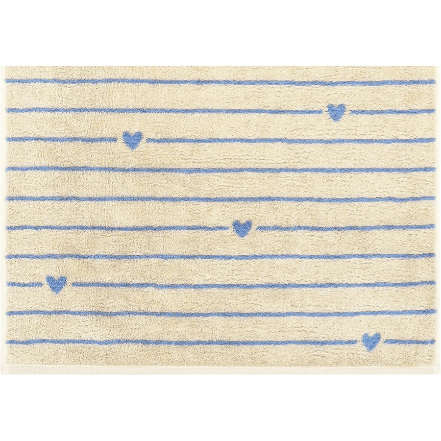 Cawö Duschtuch Heart Beats Line capri in Blau mit Herz-Motiv, B/H: 70 x 140 cm - Bild 1
