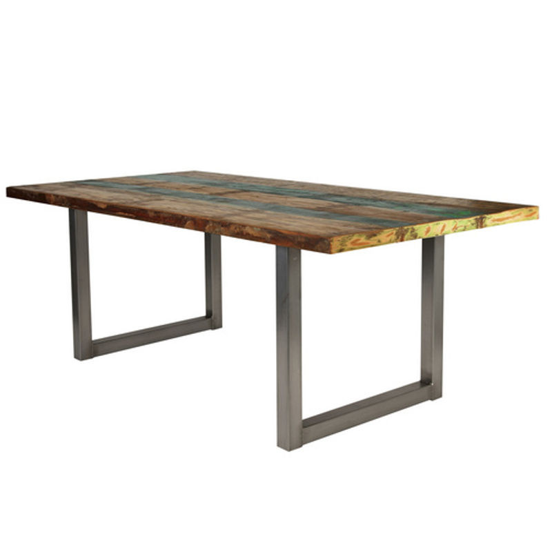SIT Tisch TABLES & CO aus Altholz und Metall in Silber, Höhe: 76,5 cm, Breite: 100 cm, Tiefe: 100 cm - Bild 2