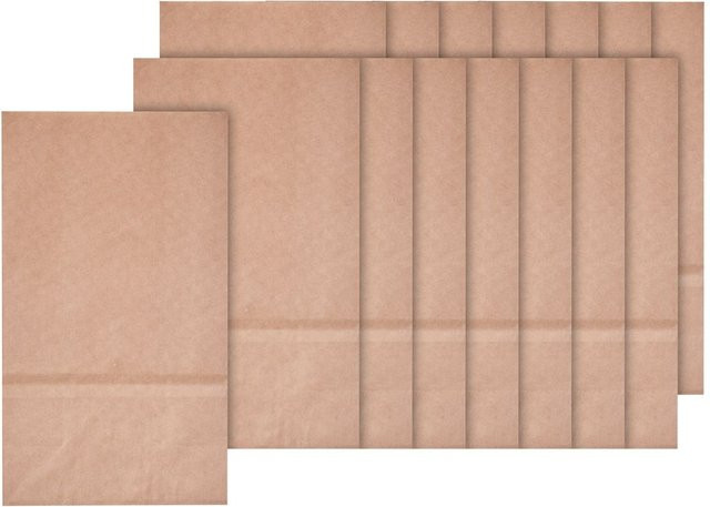 15er Set Papiertüten aus Kraftpapier mit Blockboden in Braun, B: 17,5 cm, T: 10 cm, H: 5,5 cm - Bild 1