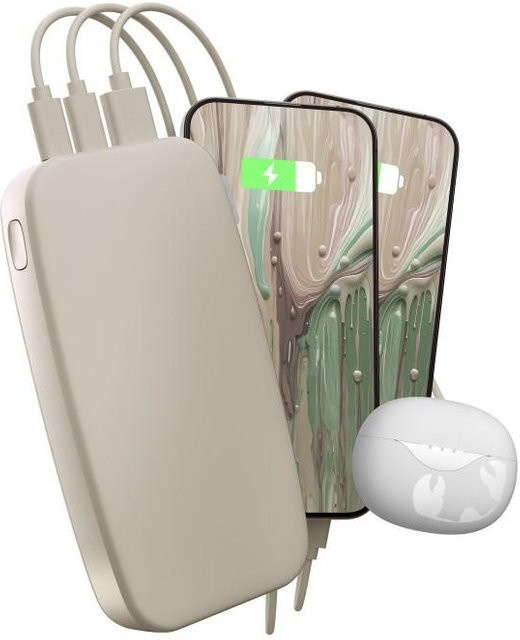 Fresh N Rebel Powerbank 24000mAh mit USB-C und 20W PD Ultra Fast Charging in Silky Sand/Beige - Bild 1
