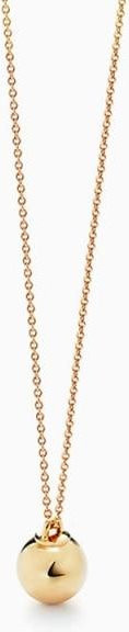 Halskette 925 Sterlingsilber, Kugelanhänger, Damen, 50cm, gold - Bild 1