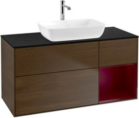 V&B Waschtischunterschrank Finion in Walnuss, Breite: 120 cm, Tiefe: 50,1 cm, Höhe: 50,1 cm - Bild 1