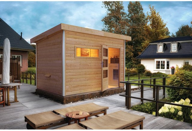 Karibu Saunahaus Hendrik 2 mit 9 kW Ofen und externer Steuerung - Bild 2