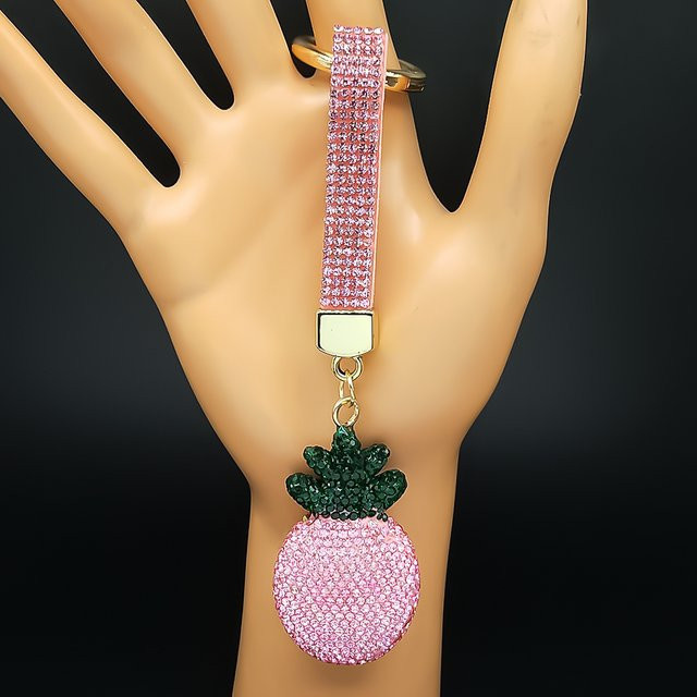 FAJA Schlüsselanhänger, Rosa Ananas, Strass, Unisex - Bild 1