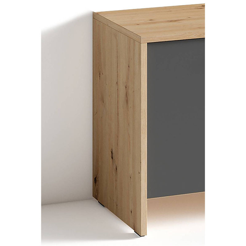 byLIVING Sitzbank BEN Schuhbank in Eiche und Anthrazit, B/H/T: 60 x 48 x 35 cm - Bild 2