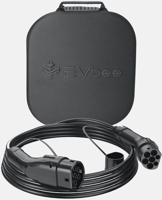 EVbee EV Ladekabel Typ 2 für 11kW in Schwarz mit 5m Länge - Bild 1