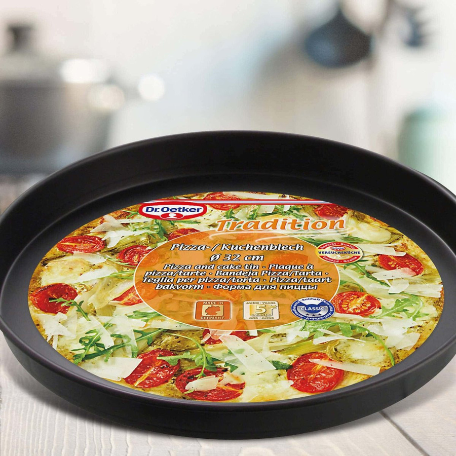 Dr. Oetker Pizzablech Tradition, rund, Schwarz, Durchmesser: 32 cm - Bild 2