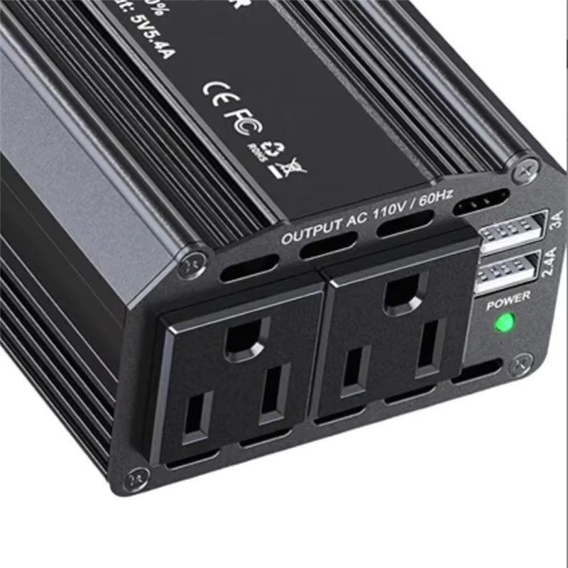 Tragbarer 300 W Outdoor-Arbeitsadapter als intelligenter Wechselrichter und Transformator in Schwarz, kompatibel mit Makita, DeWalt und Milwaukee 18/20 V Akkus - Bild 3