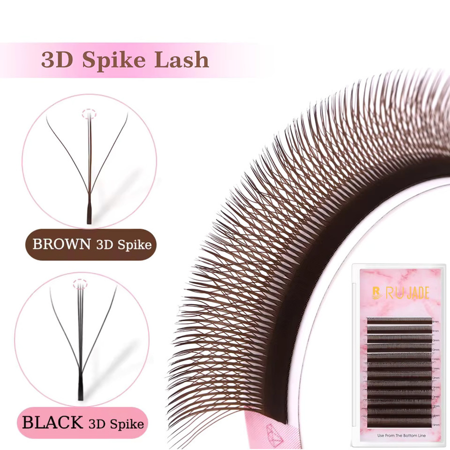 Lashrujade W-förmige 3D Fairy Lashes, Schwarzbraun, Unisex - Bild 2