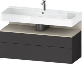 Duravit Waschtischunterschrank Qatego in Grau Matt, Wandmontage, B/T/H: 119 x 47 x 59 cm - Bild 1