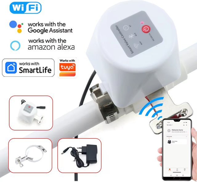 HOENYZY WLAN Smart Wasserhahn-Controller mit Timer für Tuya SmartLife App, kompatibel mit Alexa und Google Assistant - Bild 1