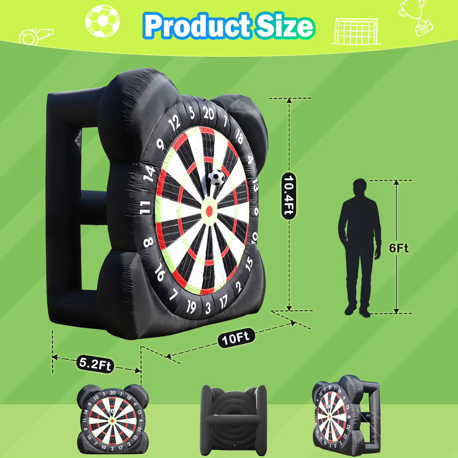 KING INFLATABLE Aufblasbares Fußball-Dartboard-Set, Bunt / Mehrfarbig, ab 14 Jahren - Bild 6