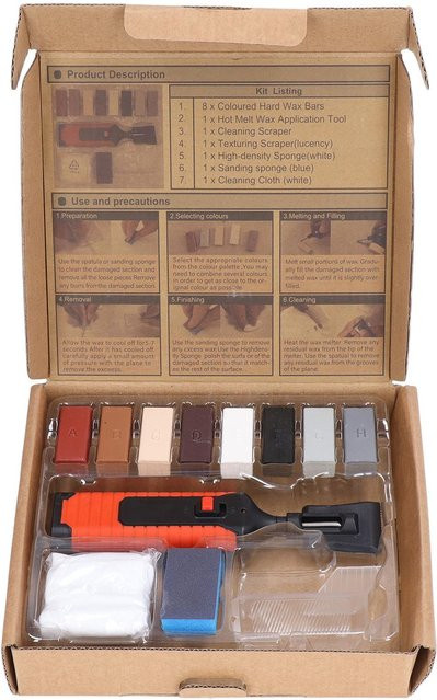 Neoglint Elektrisches Fliesenreparatur-Set mit Heizstift und Wachsblöcken in Multicolor zur Reparatur von Rissen und Lücken in Stein und Porzellan - Bild 1