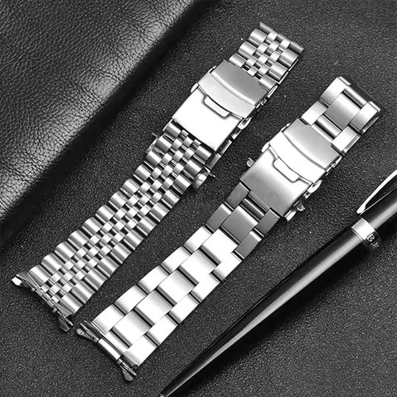 Hiyii Uhrenarmband Edelstahl, Oyster, Jubilee, 20 mm, 22 mm, Silber - Bild 5