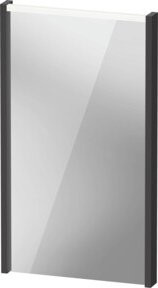 Duravit LED-Badspiegel D-Code 2.0 in Graphit mit Lichtfeld oben, B: 40 cm, H: 70 cm, T: 5 cm - Bild 1