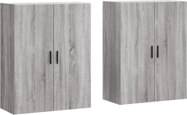 vidaXL Wandschränke 2er Set Grau Sonoma, B/T/H: 69,5 x 34 x 90 cm - Bild 1
