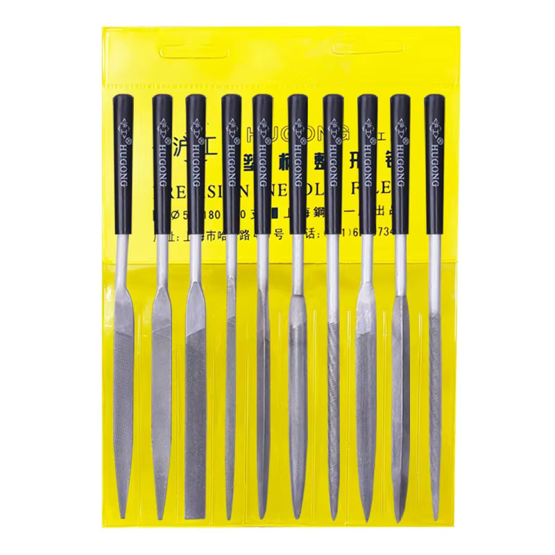 SeptaiY26 10-teiliges Präzisions-Minifeilen-Set aus Kohlenstoffstahl mit PVC-Griff, 140 mm Länge - Bild 2