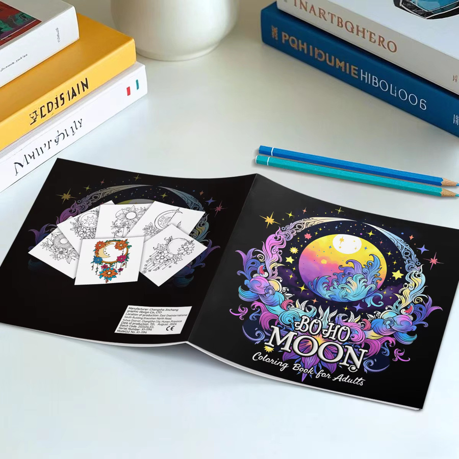 BOHO MOON Mutige, einfache Muster, Malbuch für Erwachsene - Bild 4