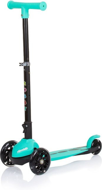 Chipolino Kinderroller Robby mit 3 LED-Rädern höhenverstellbar klappbar türkis ab 3 Jahren - Bild 1