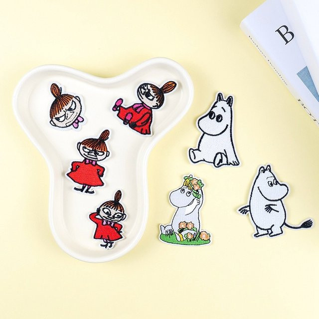 Bandai Moomin Cartoon-Stickerei-Aufnäher, DIY-Dekorationspatches - Bild 1