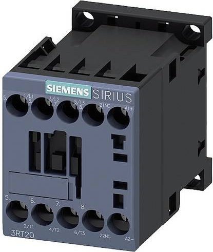 Siemens SIRIUS Schütz 3RT2016-1BB42 in Grau mit 3 Schließern, 4kW, 24 V/DC und 9A - Bild 1