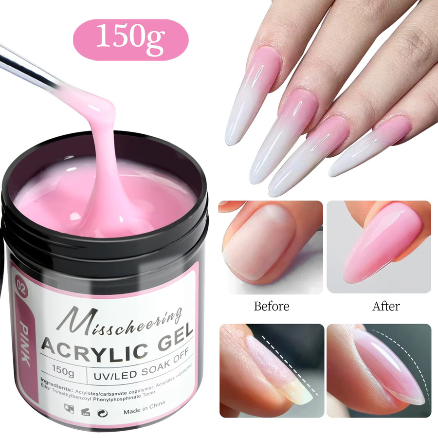 Misscheering Nail Extension Gel, Nude White, Glänzend - Bild 2