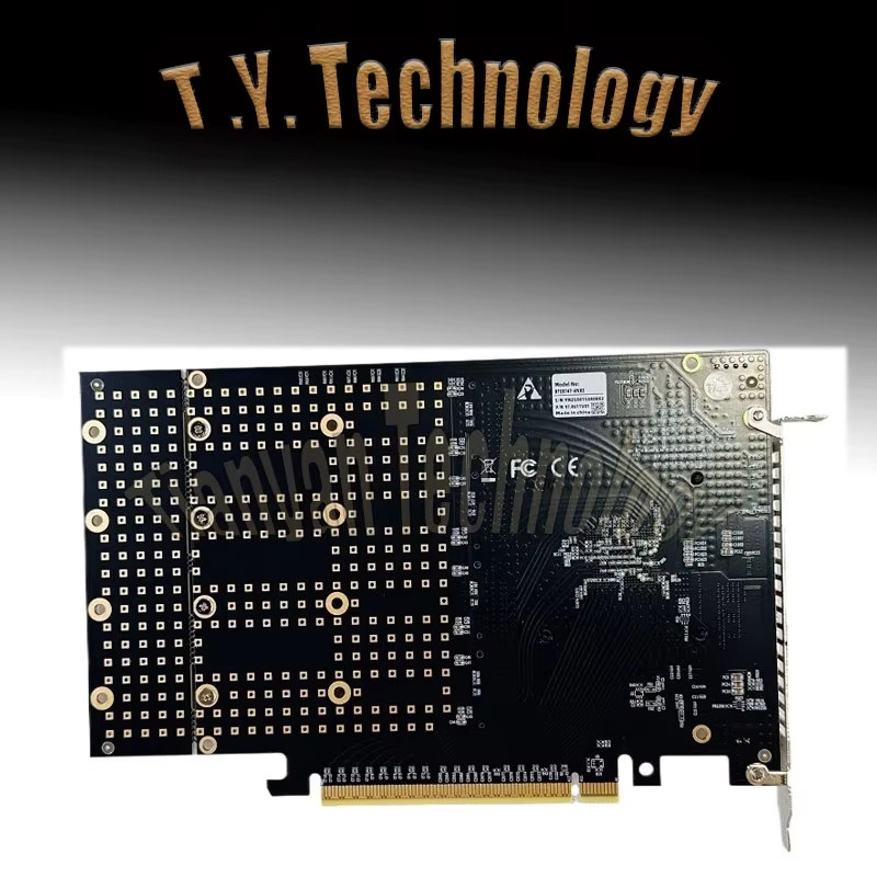 Hua Lai Jie PCIe 3.0 x16 PLX8747 auf 4-Port M.2 NVMe SSD Erweiterungskarte in Schwarz - Bild 2