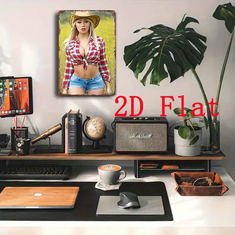 HELLOYOUNG Vintage Blechschild Retro Bikini Metallposter Wandkunst, Mehrfarbig, Breite: 30,48 cm, Höhe: 20,32 cm - Bild 2