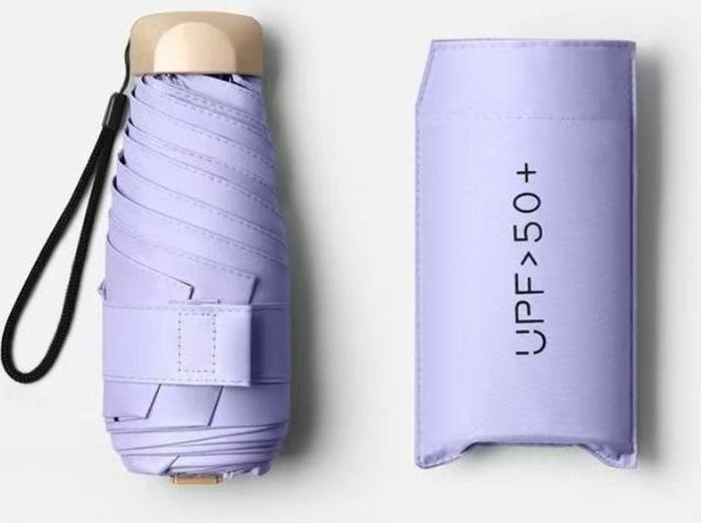 Keep Health Care Mini-Sonnenschirm für den Außenbereich mit UV-Schutz, faltbar, violett - Bild 1