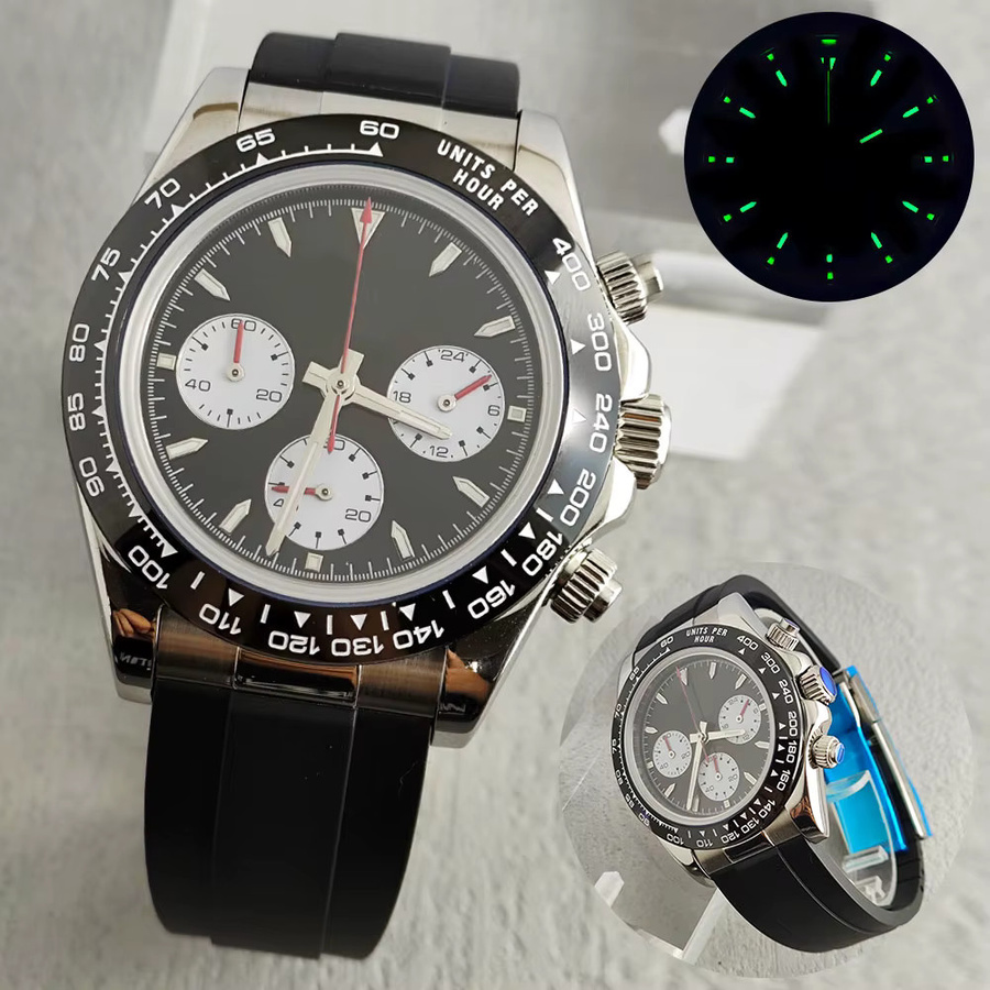 OUMASHI Armbanduhr Edelstahl, Saphirglas, Schwarz, Herren - Bild 2