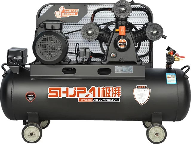 LanYuXuan Riemenbetriebter Luftkompressor mit Kolbenstil, 3 kW, Schwarz - Bild 1