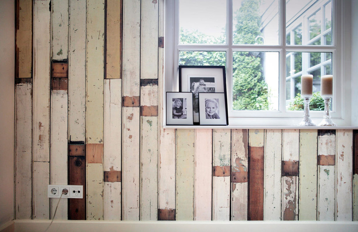 NLXL Wallpaper Scrapwood 01 PHE-01 Wandtapete in Beige und Multicolour mit geometrischem Design aus Vlies - Bild 2