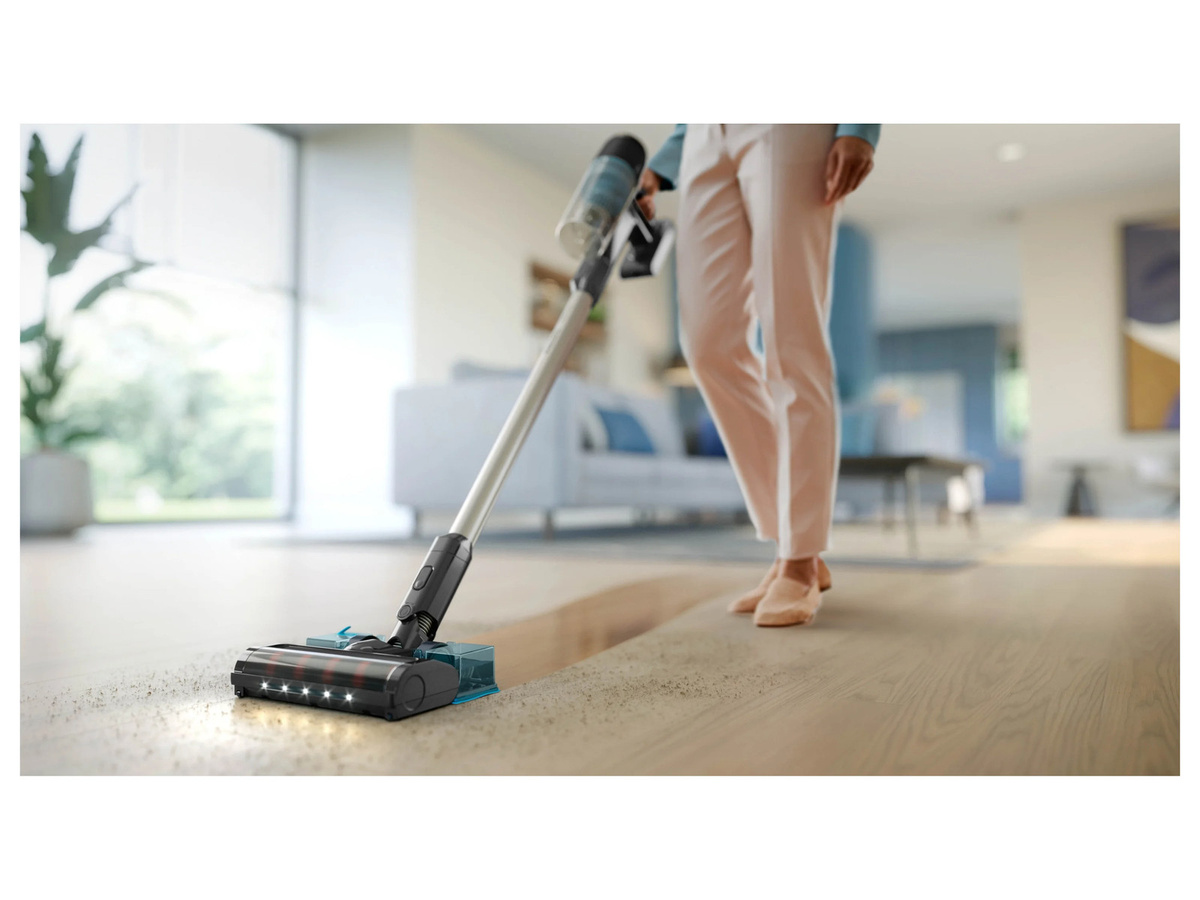 Philips Aqua Akku-Staubsauger XC3131/01 in Blau mit LED-Scheinwerfer, Turbo-Bürste und Wischfunktion - Bild 2