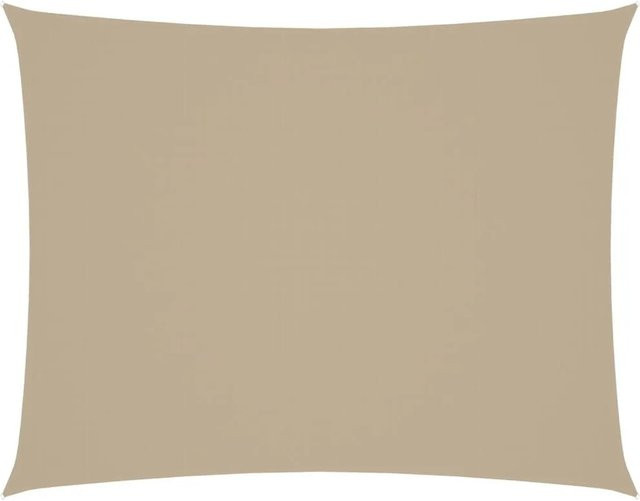Furnicato Sonnensegel aus Oxford-Gewebe, rechteckig, Beige, Breite: 7 m, Tiefe: 6 m - Bild 1