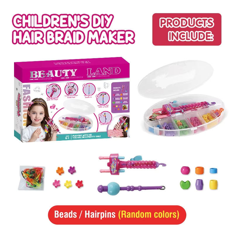 CONUSEA Haar Flechter DIY Haar Zubehör Kit, Bunt, ab 6 Jahren - Bild 3
