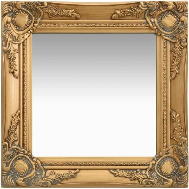 vidaXL Wandspiegel im Barock-Stil in Gold, B/H: 40 x 40 cm - Bild 1