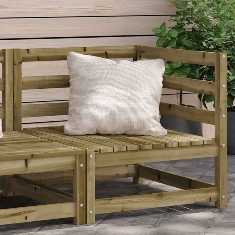 Vidaxl Garten-Ecksofa aus imprägniertem Kiefernholz, B/T/H: 70 x 70 x 67 cm - Bild 1