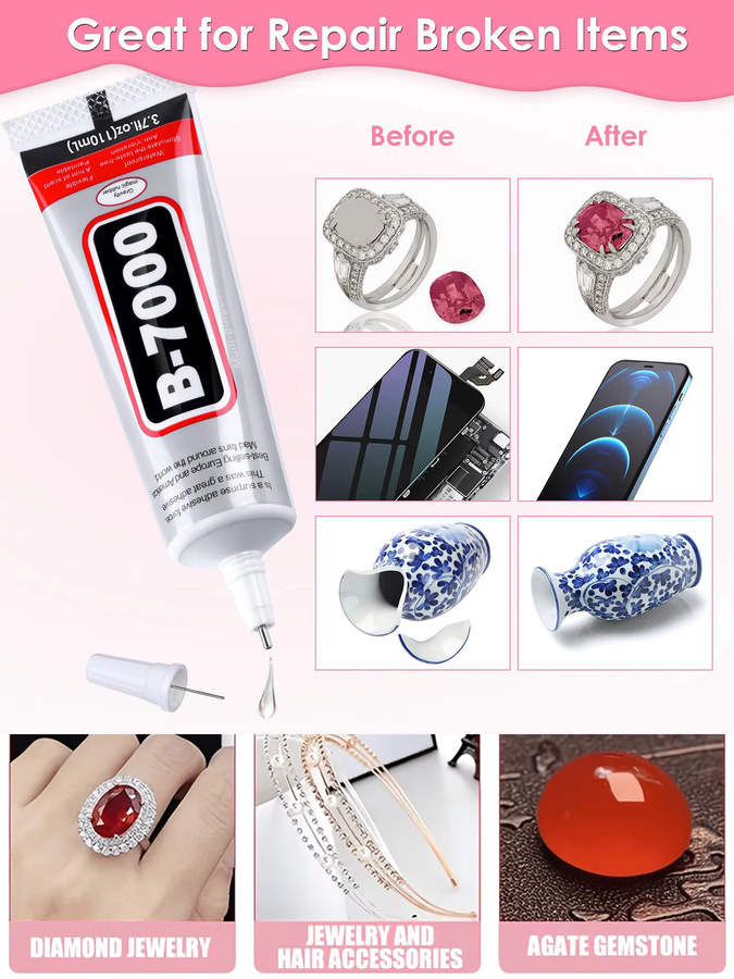 25 Stück B7000 Universalkleber, transparent, 15 g pro Stück - Bild 7