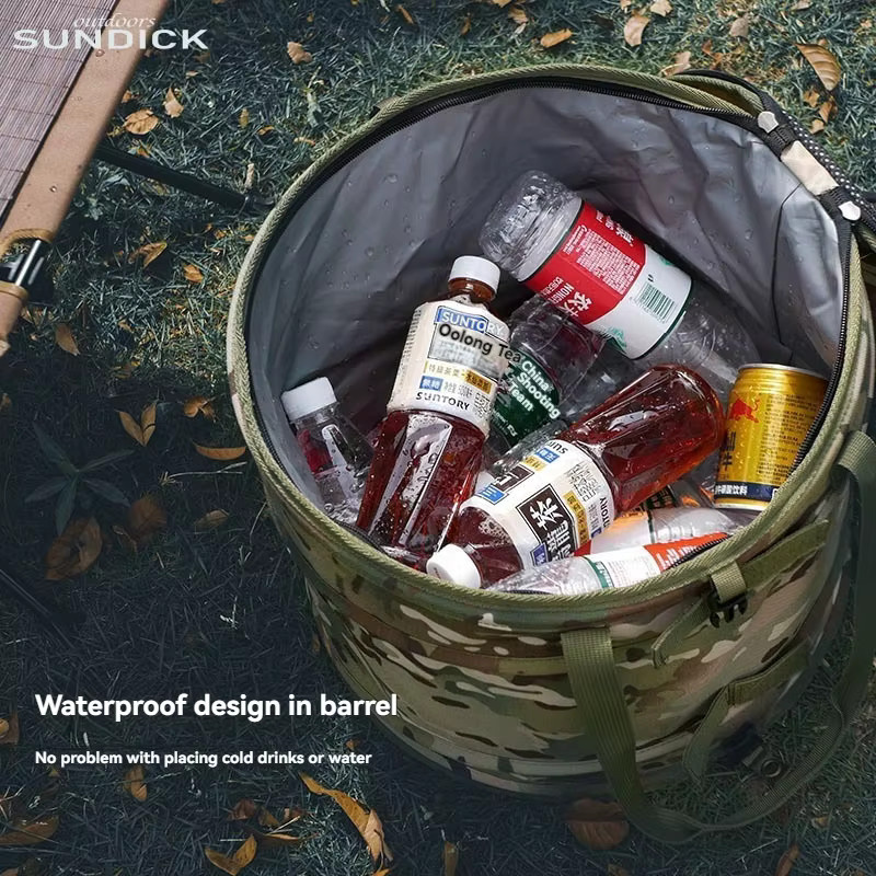 SDK Outdoor Camping Faltbarer Mülleimer und Multifunktionaler Wäschekorb in Green und Multicolour - Bild 2