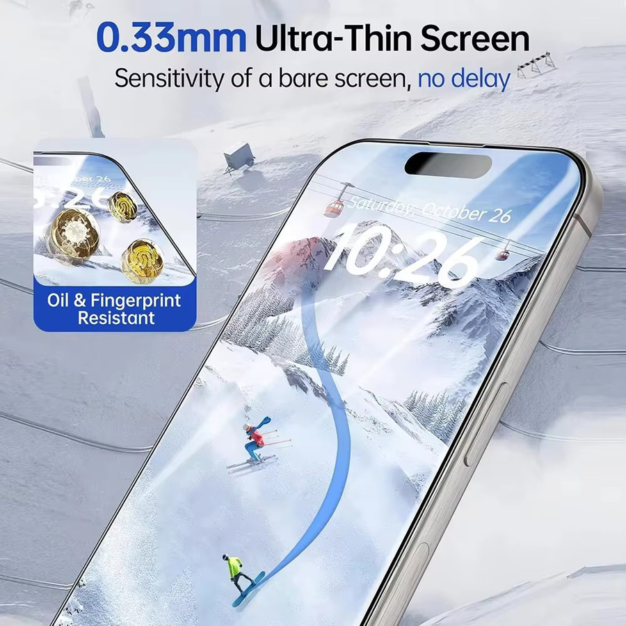 3/5 Stück HD Gehärtetes Glas Displayschutzfolie für Apple iPhone 17 16 15 14 Pro Max 13 12 11 Pro Plus Mini X XR XS Max in Transparent - Bild 2