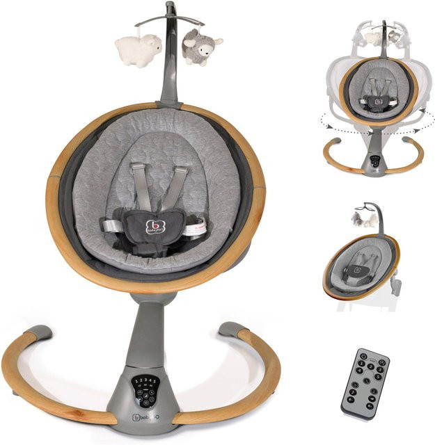 Babygo Babyschaukel Homey Wood in Grau - Bild 1