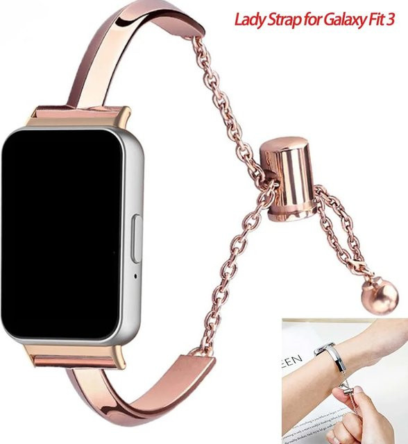 CAOWTAN Uhrenarmband Edelstahl, Damen, für Samsung Galaxy Fit 3 - Bild 1